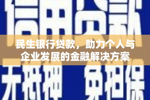 岱山民生银行贷款，助力个人与企业发展的金融解决方案