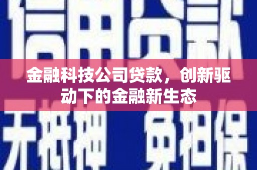 岱山金融科技公司贷款，创新驱动下的金融新生态