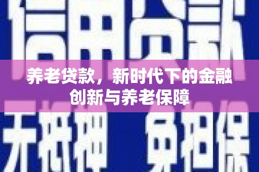 岱山养老贷款，新时代下的金融创新与养老保障
