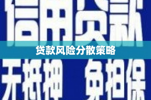岱山贷款风险分散策略