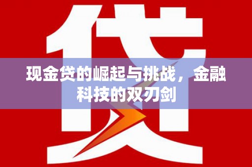 岱山现金贷的崛起与挑战，金融科技的双刃剑