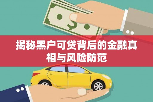 岱山揭秘黑户可贷背后的金融真相与风险防范