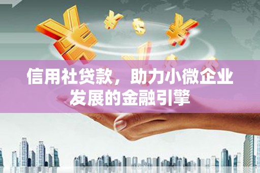 岱山信用社贷款，助力小微企业发展的金融引擎