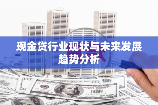 岱山现金贷行业现状与未来发展趋势分析