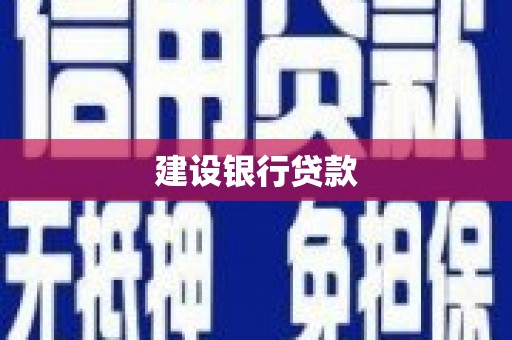 岱山建设银行贷款