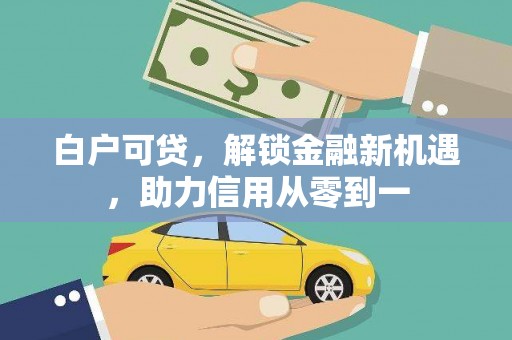岱山白户可贷，解锁金融新机遇，助力信用从零到一