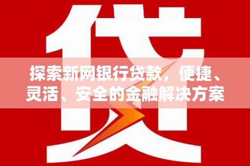 岱山探索新网银行贷款，便捷、灵活、安全的金融解决方案
