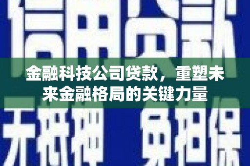 岱山金融科技公司贷款，重塑未来金融格局的关键力量