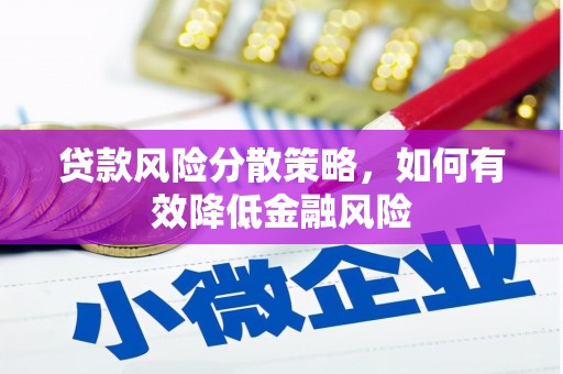 岱山贷款风险分散策略，如何有效降低金融风险