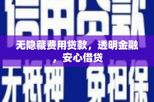 岱山无隐藏费用贷款，透明金融，安心借贷