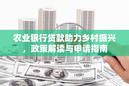 岱山农业银行贷款助力乡村振兴，政策解读与申请指南