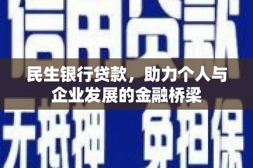 岱山民生银行贷款，助力个人与企业发展的金融桥梁
