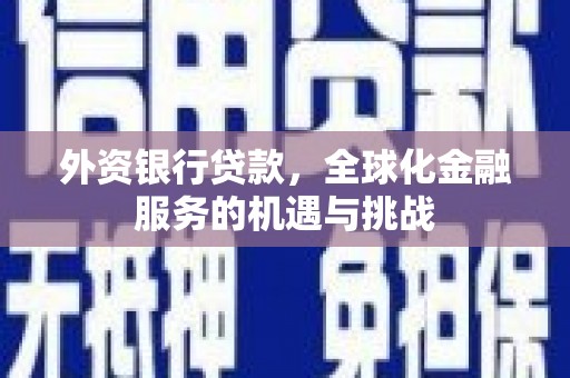 岱山外资银行贷款，全球化金融服务的机遇与挑战