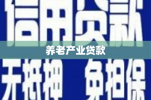 岱山养老产业贷款