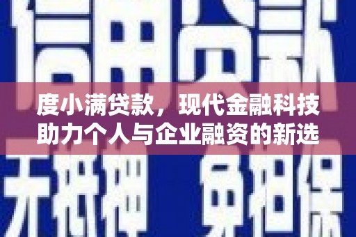 岱山度小满贷款，现代金融科技助力个人与企业融资的新选择