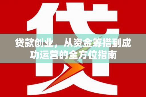 岱山贷款创业，从资金筹措到成功运营的全方位指南