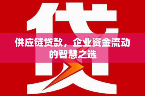 岱山供应链贷款，企业资金流动的智慧之选