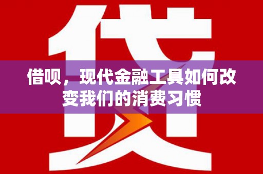 岱山借呗，现代金融工具如何改变我们的消费习惯