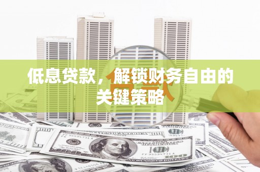 岱山低息贷款，解锁财务自由的关键策略