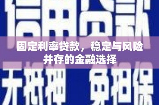 岱山固定利率贷款，稳定与风险并存的金融选择