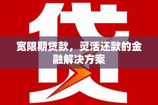 岱山宽限期贷款，灵活还款的金融解决方案