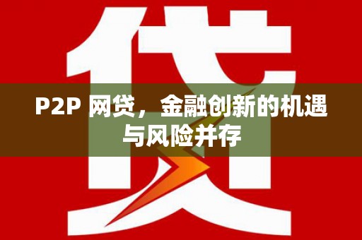 岱山P2P 网贷，金融创新的机遇与风险并存