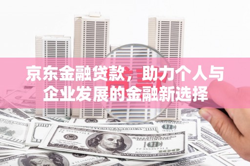 岱山京东金融贷款，助力个人与企业发展的金融新选择