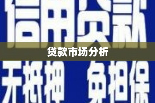 岱山贷款市场分析