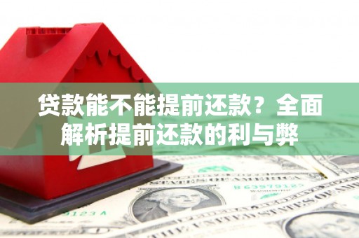 岱山贷款能不能提前还款？全面解析提前还款的利与弊
