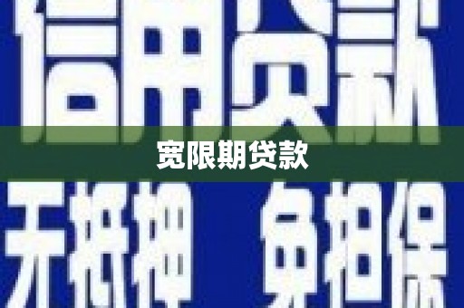 岱山宽限期贷款