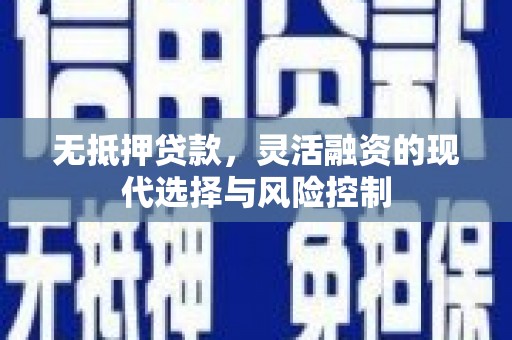 岱山无抵押贷款，灵活融资的现代选择与风险控制