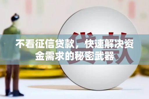 岱山不看征信贷款，快速解决资金需求的秘密武器
