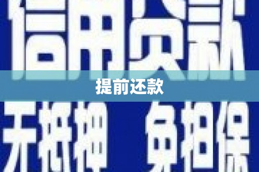 岱山提前还款