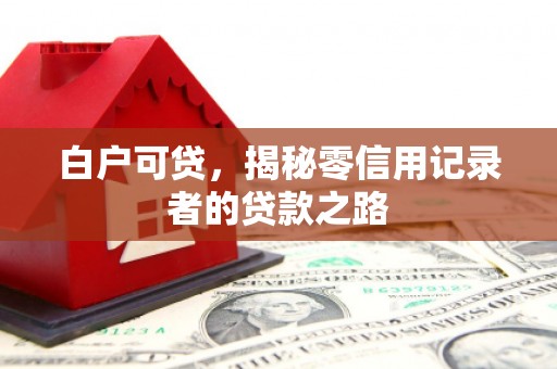 岱山白户可贷，揭秘零信用记录者的贷款之路