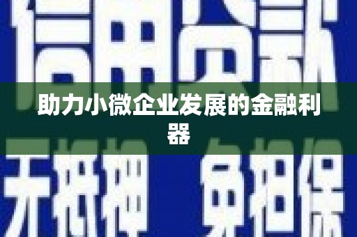 岱山助力小微企业发展的金融利器
