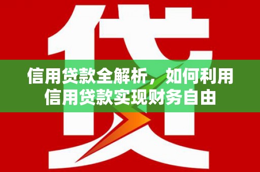 岱山信用贷款全解析，如何利用信用贷款实现财务自由