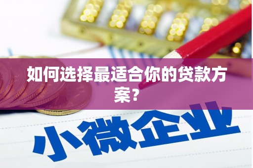 岱山如何选择最适合你的贷款方案？
