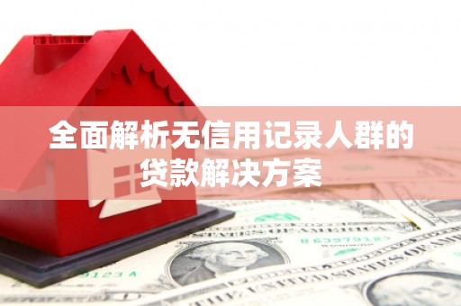 岱山全面解析无信用记录人群的贷款解决方案